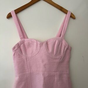 Baby pink mid-length party dress